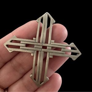 Kelly Waters Vintage Pewter Maltese Cross Pendant